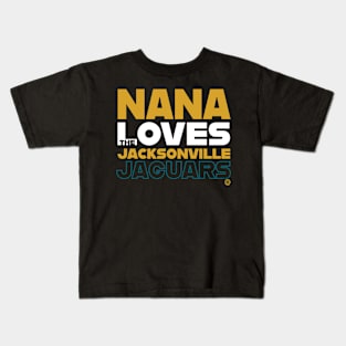 Nana loves the Jacksonville Jaguars Kids T-Shirt